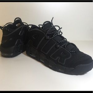 Nike air more uptempo triple black